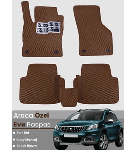 PEUGEOT 2008 (2013-2019) Uyumlu EVA Paspas Tam Set–Araca Özel,Oto Paspas,Kolay Montaj