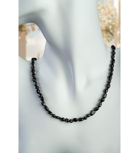 Obsidyen Doğal Taş Tımbıl Kesim 6x8mm Kolye