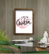 BK Gift Cafe & Bar & Restaurant Konseptli Doğal Masif Ahşap Çerçeveli Tablo-39