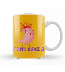 CROHN'S & COLITIS AWARENESS Warrior Unbreakable Kupa Bardak Porselen
