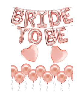 Bride To Be Folyo Balon Seti Bekarlığa Veda Bride Partisi Kalp Folyo Balon Süsleme Rose Gold Büyük