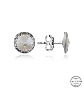 Swarovski Crystal Taşlı Gümüş Çivili Kadın Küpe