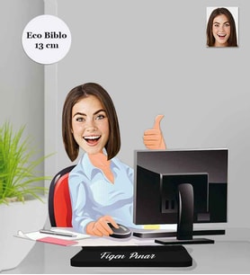 Kişiye Özel Kadın Ahşap Eco Biblo -4