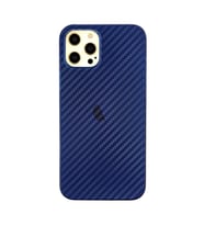 Apple İphone 12 Pro Max Kılıf Karbon Pp Silikon - Mavi