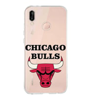 Huawei P20 Lite Uyumlu Kapak Chicago Bulls Tasarımlı Şeffaf Silikon Kılıf