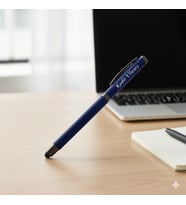 Kişiye Özel Dokunmatik Uyumlu Jel Kalem – Metal Gövde, Stylus Uçlu (Mavi)
