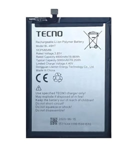 Tecno Spark 6 Uyumlu Pil Sıfır - Servis