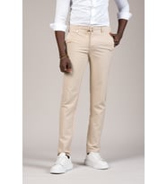 Slimfit İnce Çizgili Beli İplikli Ve Lastikli Likralı Yazlık Jogger Pantolon