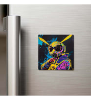 Wasp - Eşek Arısı - Güneş Gözlüklü Style - Buzdolap Magneti - 9x9 Cm