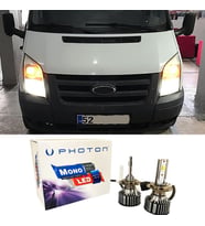 Ford Transit Led Xenon Uzun + Kısa Far Ampulü H4 Mono Yeni Seri Beyaz 1994-2012