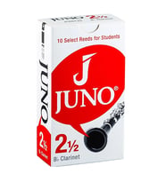 Vandoren JCR0125 Juno Sib Klarnet Kamışı No: 2.5 (Başlangıç)  10'lu Paket, Juno Özel Kesim, Hassas İcra Kontrolü, Berrak ve Dengeli Ses