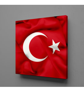 TÜRKİYE BAYRAĞI KANVAS TABLO 140x140cm