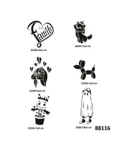 Çocuksu Modeller 6 Adet Geçici Dövme Şablonu Spreysiz Sadece Stencil