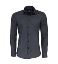 Lacivert Mini Kare Desenli Slim Fit Gömlek - Wessi (Mavi)