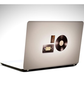 Plak ve Kasetler Laptop Sticker 19 inch (40,5X27CM)