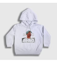 Presmono Unisex Çocuk Beyaz 2pac Tupac Shakur Kapüşonlu Sweatshirt 45424tt