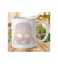 Darth Vader Neon Pattern Helmet Star Wars Kupa Bardak