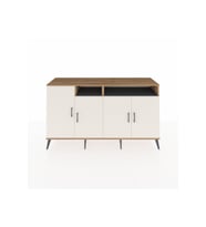 Kronos Konsol 6 Raflı 4 Kapaklı 176x59x99 Çam-Aytaşı/Antrasit