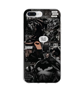 Iphone 7 Plus ve 8 Plus Uyumlu Batman Aesthetic Tasarımlı Şeffaf Telefon Kılıfı