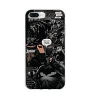 Iphone 7 Plus ve 8 Plus Uyumlu Batman Aesthetic Tasarımlı Şeffaf Telefon Kılıfı