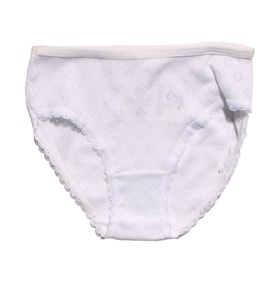 Kız Çocuk Beyaz Jakarlı Slip Külot