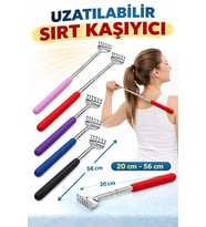 Kaymaz Saplı Renkli Teleskobik Sırt Kaşıyıcı Metal Kaşağı Uzatılabilir Sırt Kaşıma Aparatı 20-56 cm