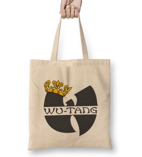 Wu Tang Clan Logo Wutang Clan Vintage 9Os Vintage Style Bez Çanta Uzun Saplı