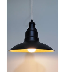 RİOLİGHT RETRO SİYAH İÇİ GOLD TEKLİ METAL SARKIT ÇAP: 30CM