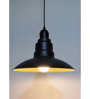 RİOLİGHT RETRO SİYAH İÇİ GOLD TEKLİ METAL SARKIT ÇAP: 30CM