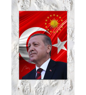 Recep Tayyip Erdoğan Cumhurbaşkanı Erdoğan Rte Kanvas Tablo (7 Farklı Ölçü)