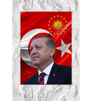 Recep Tayyip Erdoğan Cumhurbaşkanı Erdoğan Rte Kanvas Tablo (7 Farklı Ölçü)