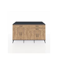 Kronos Konsol 2 Raflı 3 Çekmeceli 4 Kapaklı 176x59x99 Antrasit-Çam
