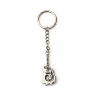 String Flame Charm – Elektro Gitar Figürlü Gümüş Renk Unisex Metal Anahtarlık