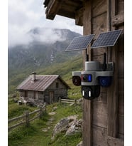 Güneş Enerjili Çiftlik Kamerası 3 Lensli 9MP Solar Kamera 2 Yıl Garantili
