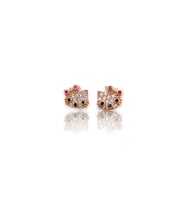 925 Ayar Gümüş hello kitty Model Minimal Çivi KÜPE