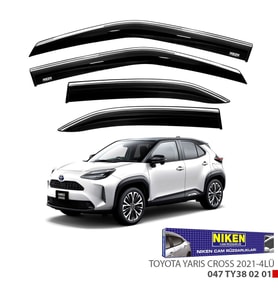 Toyota Yaris Cross 2021 Sonrası Kromlu Cam Rüzgarlığı Niken (Siyah)