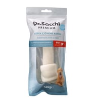 Dr.Sacchi Premium Sığır Etli Sığır Derisi Genişletilmiş Düğüm Kemik Tahılsız Köpek Ödülü 7-8“ 1'li 130 Gr (Krem)
