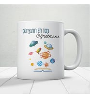 Dünyanın En Tatlı Öğretmeni - Öğretmenler Günü Temalı Baskılı Kupa Bardak
