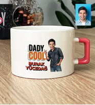 Kişiye Özel Karikatürlü Babaya Hediye Daddy Cool Lüks Fincan Babalar Günü Hediyesi