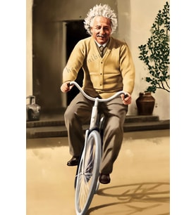 Einstein Temalı Ahşap Tablo / Poster