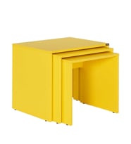 Adore Mobilya Trıple Zigon Sehpa - Sarı 55x47x40 cm (GxYxD)