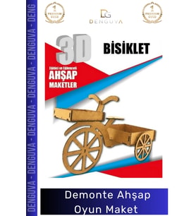 #MaketOyun Eğitici Boyanabilir 3D Puzzle Lazer Kesim Mdf Hobi Seti Sök Tak Demonte Ahşap Oyun Maket