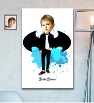 Kişiye Özel Erkek Çocuk Karikatürlü Ahşap Tablo Model-2