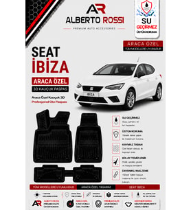 SEAT İBİZA 2002 - 2008 Araca Özel Kauçuk 3D Profesyonel Oto Paspası
