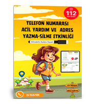 Telefon Numarası Acil Yardım ve Adres Yazma-Silme Etkinliği (Laminasyonlu)
