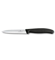Victorinox Soyma Bıçağı 10cm Testere ve Sivri Ağızlı Siyah