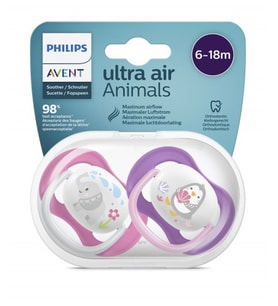 AVENT Philips Avent Ultra Air Animals 2li Desenli Emzik 6-18 Ay - Kız