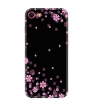 Apple iPhone 5 6 7 8 Plus Se XR Kılıf Desemli Silikon Black flowers 1391