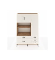 Hyperion Gardrop 7 Raflı 5 Çekmeceli 3 Kapaklı 132x44x195 Çam-Aytaşı