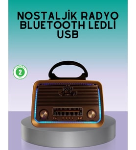 Bluetooth Özellikli Nostalji Radyo 3 Bant FM AM SW